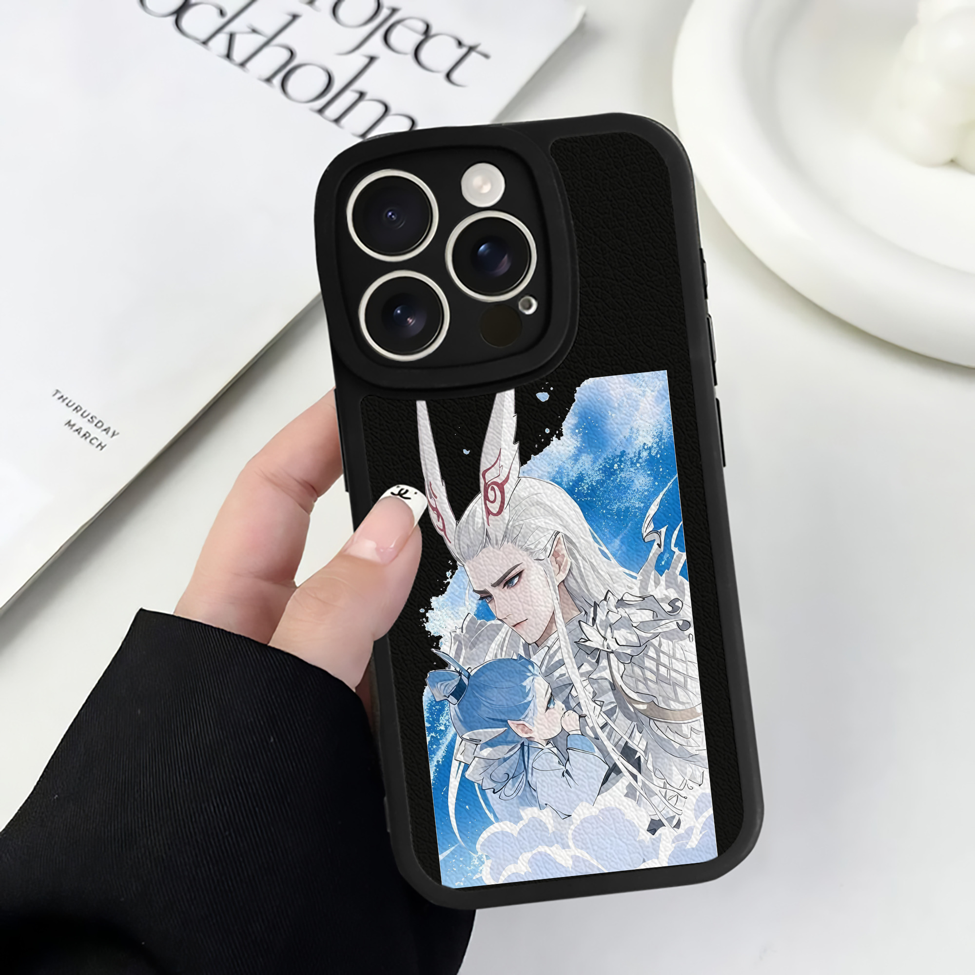 （画像用） Ne Zha 2 ナタ 魔童の大暴れ 【iPhone 16シリーズ対応】シリコンスマホケース（レザー調） 材質：シリコン